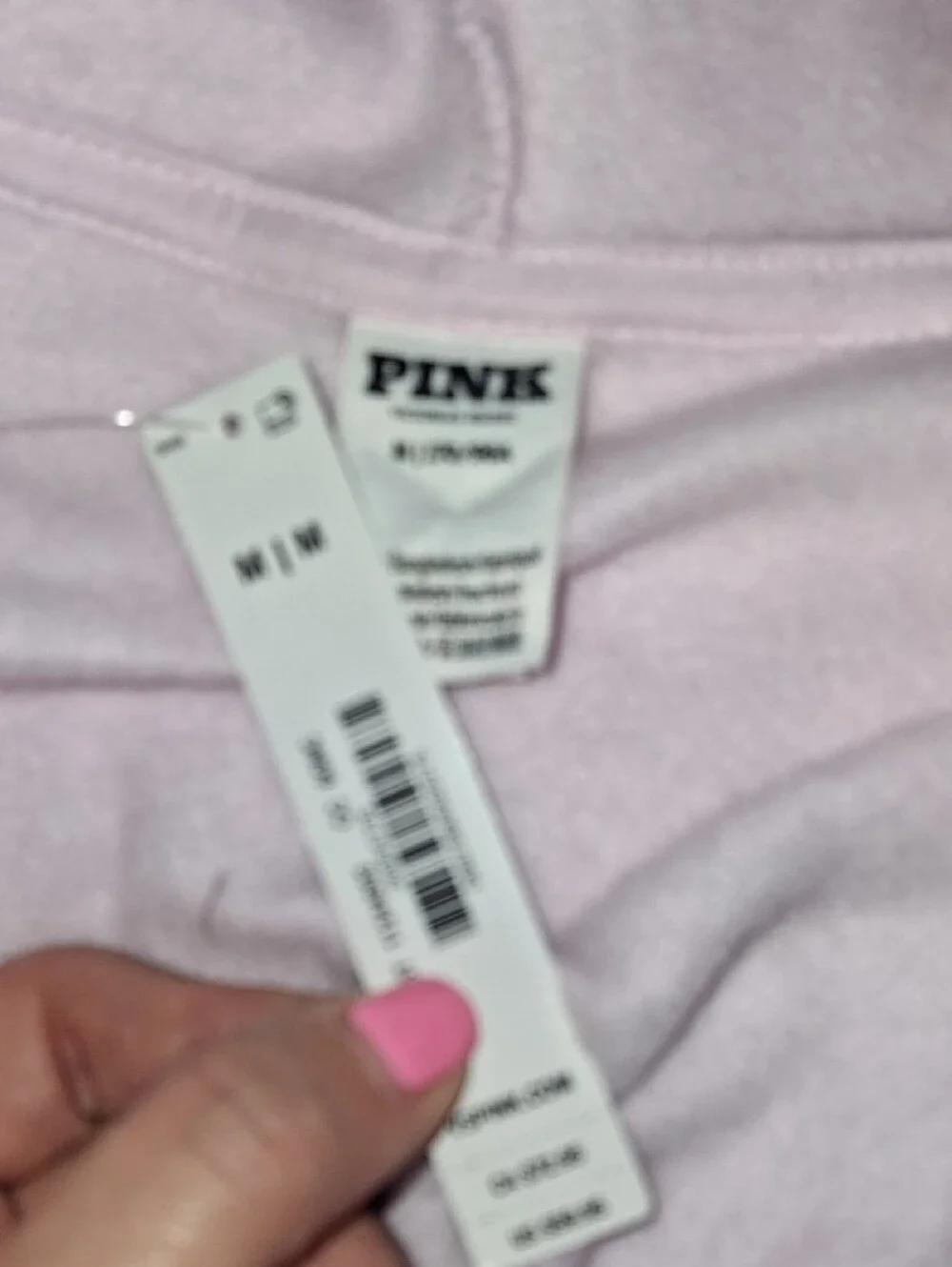 PINK Victoria's Secret Light Pink Hoodie & Jogger Pajama Set